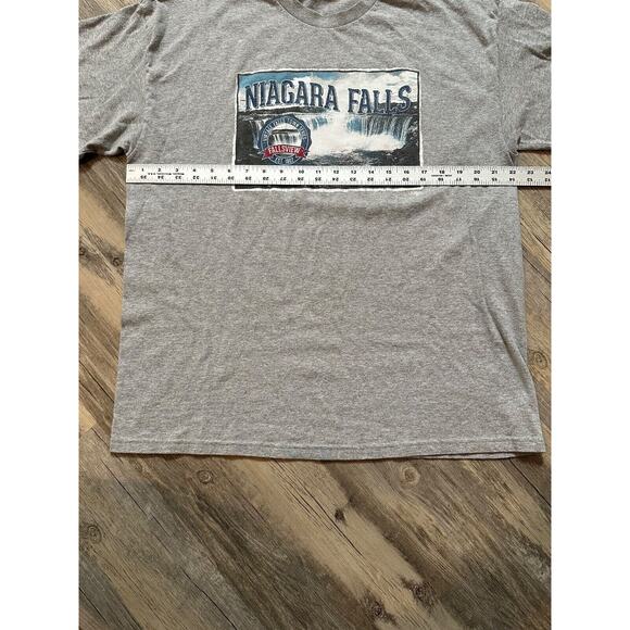 Vtg Niagra Falls T-Shirt Tourist Canada River Wear XL Gray Print Travel Canadian - Picture 3 of 6